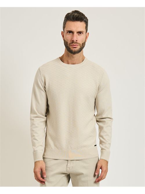 Settemezzo men's sweater with honeycomb knit SETTE/MEZZO | 750191-SLIM0936