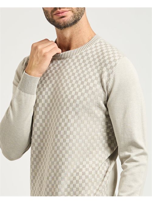Settemezzo men's sweater with checkered pattern SETTE/MEZZO | 750211-SLIM0936