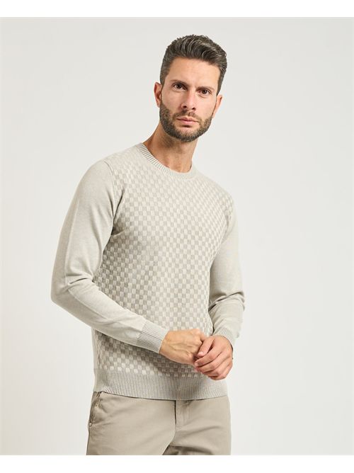 Settemezzo men's sweater with checkered pattern SETTE/MEZZO | 750211-SLIM0936