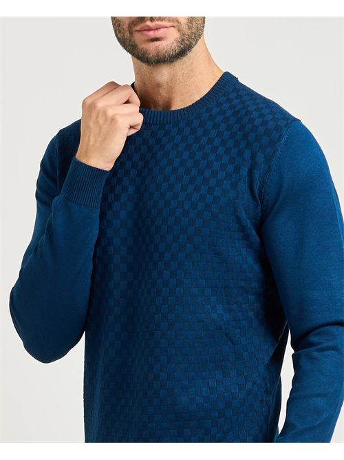 Settemezzo men's sweater with checkered pattern SETTE/MEZZO | 750211-SLIM0943