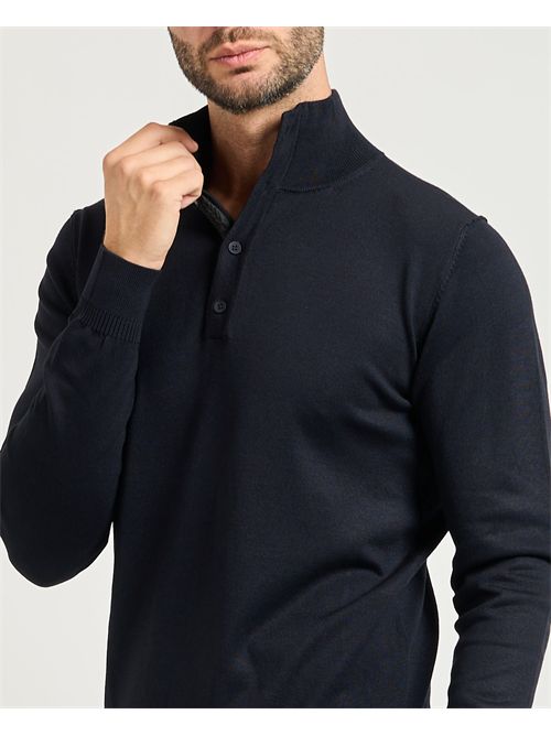 Settemezzo men's half collar sweater with buttons SETTE/MEZZO | 750332-SLIM0010