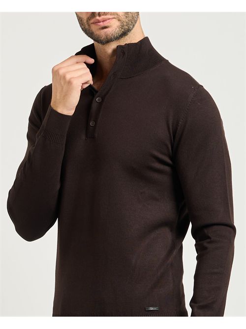 Settemezzo men's half collar sweater with buttons SETTE/MEZZO | 750332-SLIM0230