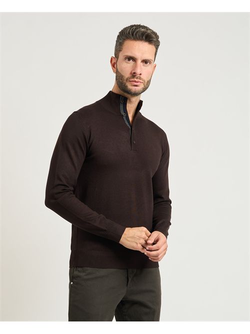 Settemezzo men's half collar sweater with buttons SETTE/MEZZO | 750332-SLIM0230