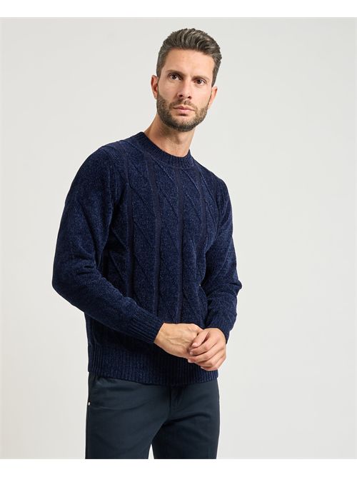 Maglione uomo Settemezzo con trama a rombi SETTE/MEZZO | 750671-SLIM0010
