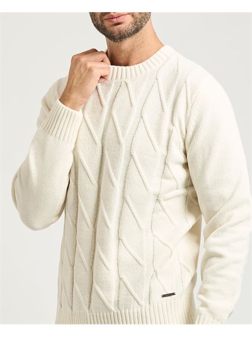 Maglione uomo Settemezzo con trama a rombi SETTE/MEZZO | 750671-SLIM0101
