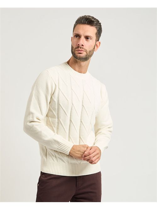 Maglione uomo Settemezzo con trama a rombi SETTE/MEZZO | 750671-SLIM0101