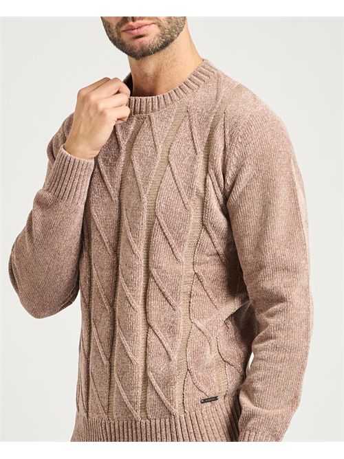 Maglione uomo Settemezzo con trama a rombi SETTE/MEZZO | 750671-SLIM0929