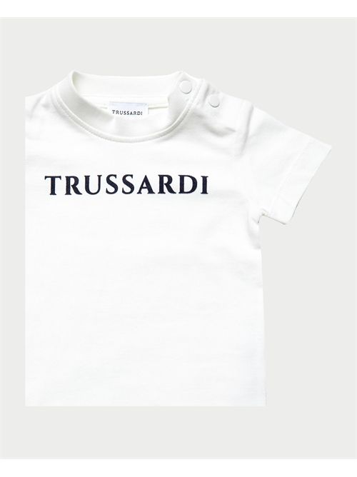 Trussardi basic crew neck children's T-shirt TRUSSARDI | TIA25014TSOFF-WHITE