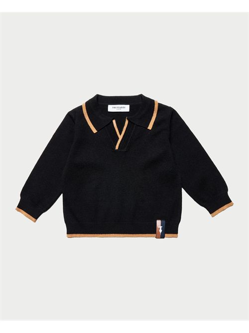 Maglione bambino Trussardi con scollo a V TRUSSARDI | TIA25083MAPEACOAT